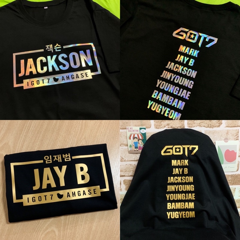 เสื้อ-got7-สกรีนหน้า-หลัง-hologram-goldสามารถปรับแต่งได้