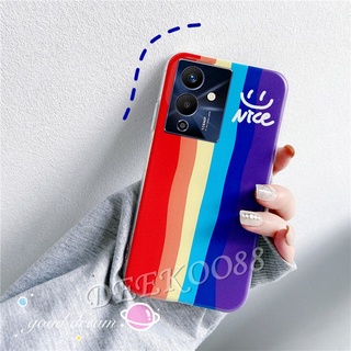 2022 New ใหม่ เคสโทรศัพท์มือถือ Infinix Note 12 Pro 5G 4G G96 G88 VIP NFC Phone Cell Case Fashion Rainbow Smartphone Casing Silicone Smiley Face Softcase TPU Back Cover Note12Pro Note12 12Pro