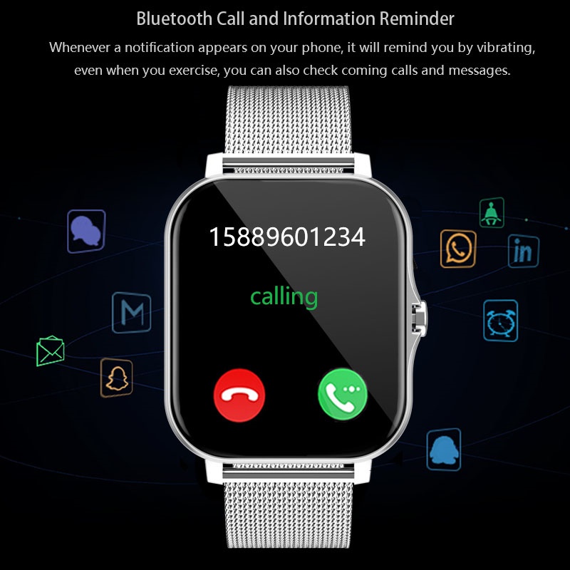ภาพหน้าปกสินค้าLIGE smartwatch แฟชั่นดั้งเดิมบลูทู ธ สมาร์ทผู้ชาย / ผู้หญิงมัลติฟังก์ชั่กันน้ําสมาร์ทนาฬิกากันน้ําเต็มรูปแบบ Lamber นาฬิกาออกกําลังกายสําหรับ IOS Android จากร้าน lige3electronics.th บน Shopee