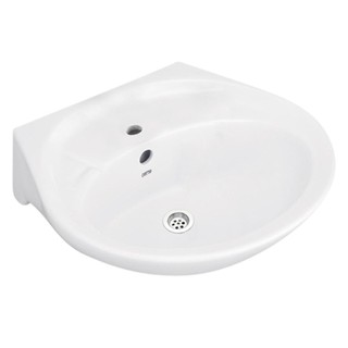 อ่างล้างหน้าแขวน COTTO C013 สีขาว แต่งเติมห้องน้ำของคุณดูเรียบหรู และน่าใช้สอยกว่าที่เคย ด้วยอ่างล้างหน้าทรงกลม แบบแขวนผ