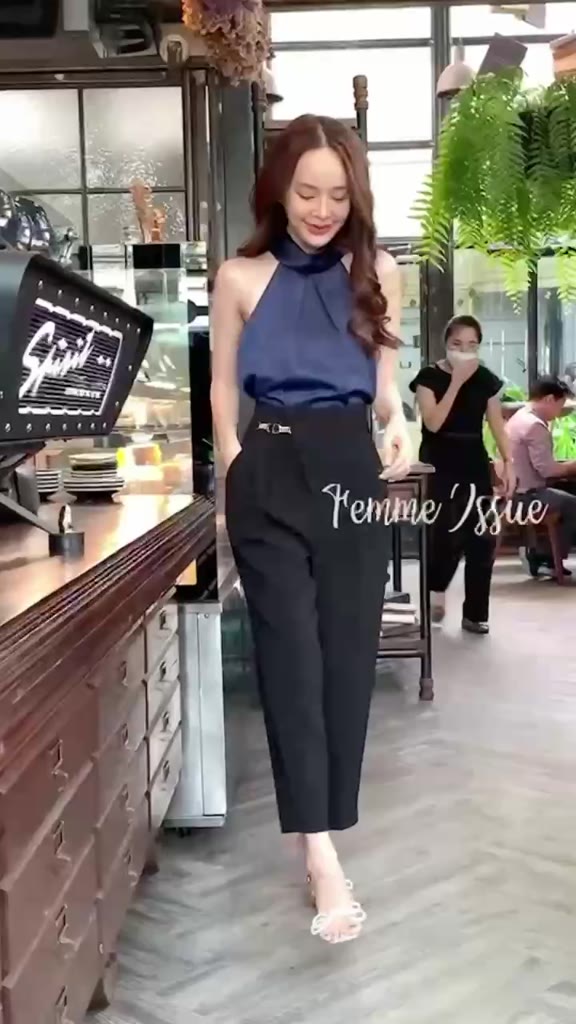 code-m8-femmeissue-1539-pant-กางเกงพรีเมียมแต่งอะไหล่-สีพื้น-ไซส์-s-xl