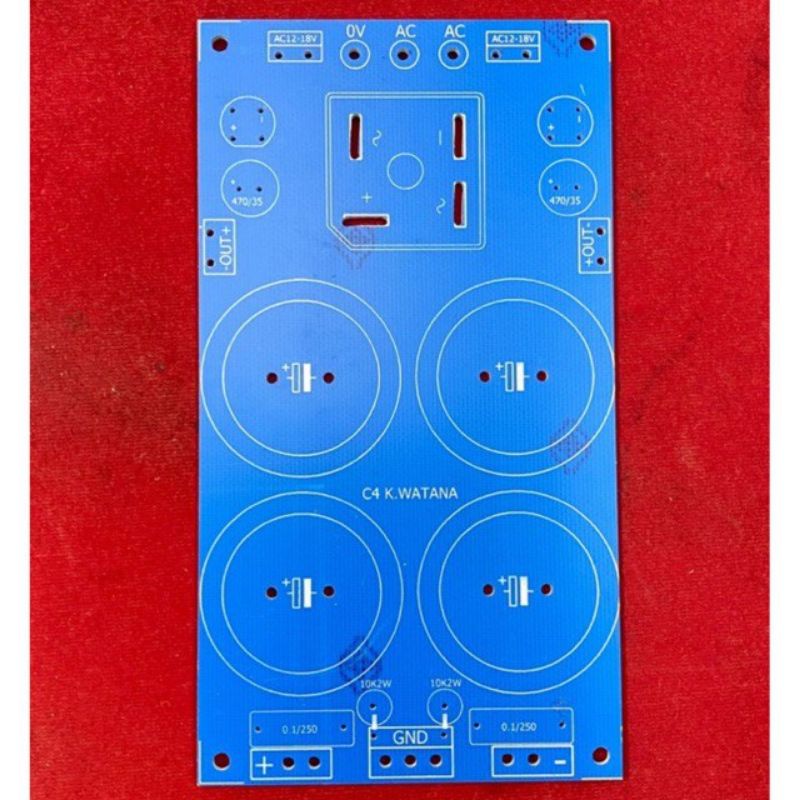 ปริ้นเปล่า-ปริ้นเปล่าภาคจ่ายไฟ-รุ่นปริ้นใส่-capacitor-4ตัว-ไดโอด-1ตัว-มีภาคจ่ายพัดลมในตัว