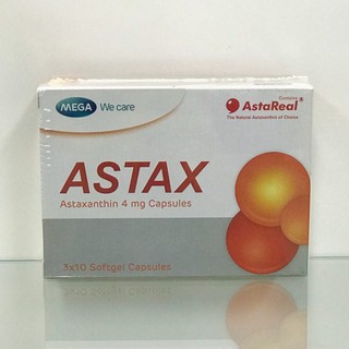 Mega We Care Astax Astaxanthin 4 mg เมก้า วีแคร์ แอสแทกซ์ แอสตาแซนธิน คอมเพล็กซ์ธรรมชาติ 30 แคปซูล [1 กล่อง]