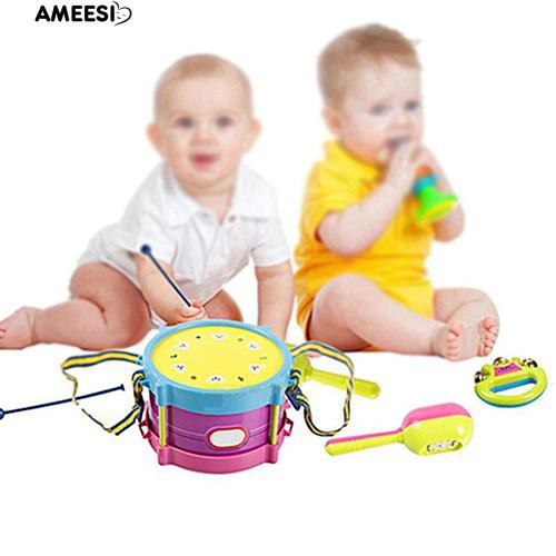 ameesi-เด็ก-kid-เด็กกลอง-handbell-เครื่องดนตรี-band-kit-toy5pcs-set