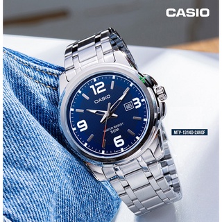 ภาพหน้าปกสินค้าCASIO STANDARD นาฬิกาผู้ชาย รุ่น MTP-1314D-2AV สายสแตนเลส หน้าปัดสีน้ำเงิน - มั่นใจ ของแท้100% ประกันสินค้า 1 ปีเต็ม ที่เกี่ยวข้อง