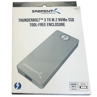 Sabrent Thunderbolt 3 to M.2 NVMe SSD Tool-Free Enclosure, EC-T3NS