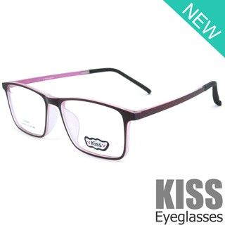Korea แว่นตาแฟชั่น รุ่น KISS DS 9028 C-15 วัสดุ Plastic เบาและยืดหยุนได้(สำหรับตัดเลนส์)