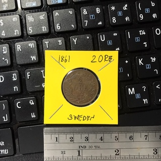Special Lot No.60519 ปี1861 สวีเดน 2 ORE เหรียญสะสม เหรียญต่างประเทศ เหรียญเก่า หายาก ราคาถูก