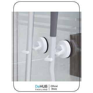 DeHUB Mop Holder - S60 ตะขอแขวน ติดผนัง ไม่ต้องเจาะผนังให้เป็นรู สแตนเลส ตัวแขวน ตะขอแขวนอเนกประสงค์ ตะขอแขวนเสื้อตะขอติ