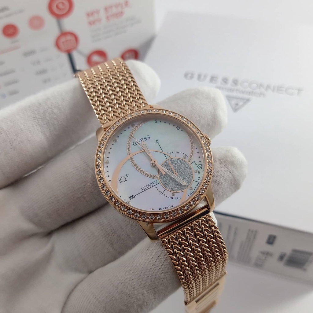 Guess iq+ shop women's hybrid smartwatch