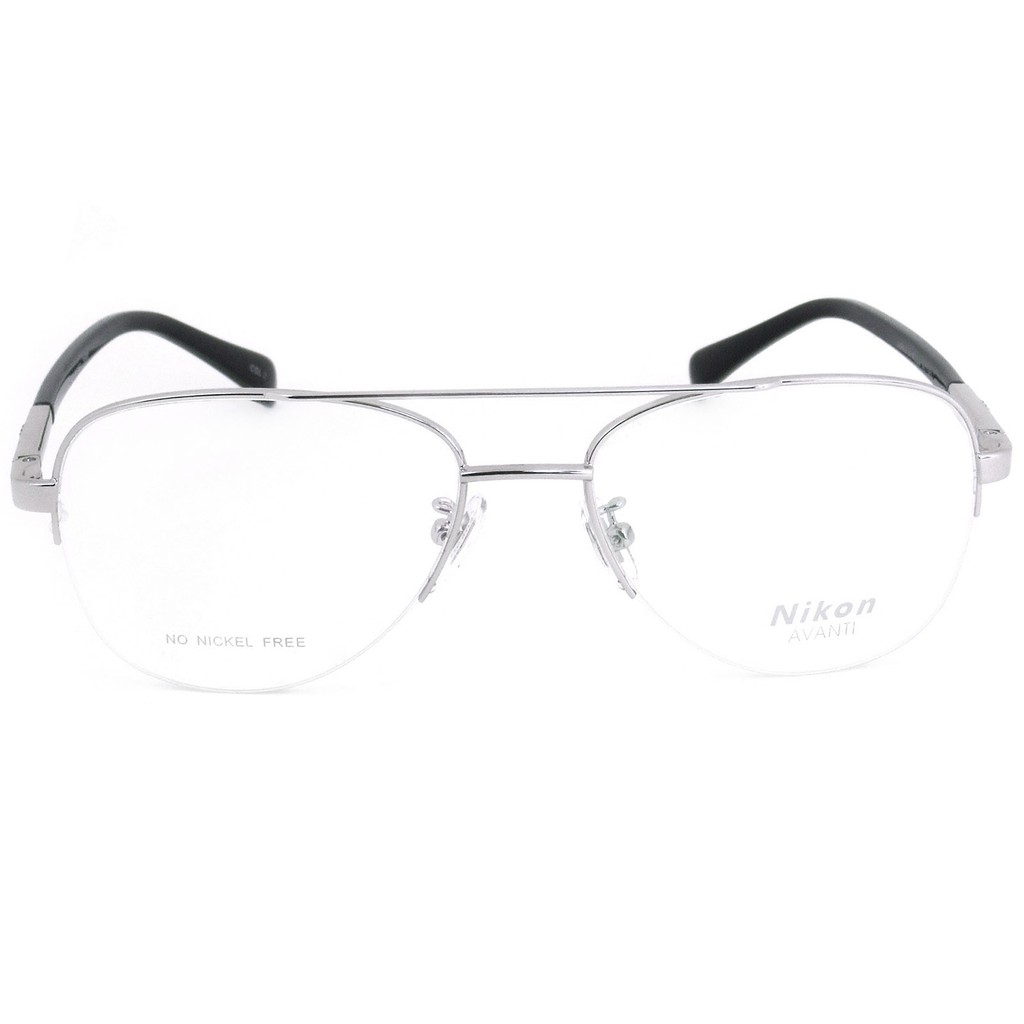 nikon-แว่นตารุ่น-1360-c-3-สีเงิน-กรอบเซาะร่อง-ขาสปริง-วัสดุ-สแตนเลส-สตีล-สำหรับตัดเลนส์-สวมใส่สบาย-น้ำหนักเบา