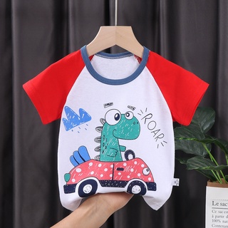 ใหม่ เสื้อแจ็กเก็ต ผ้าฝ้าย พิมพ์ลายการ์ตูนสัตว์ ฤดูร้อน สําหรับเด็กผู้ชาย