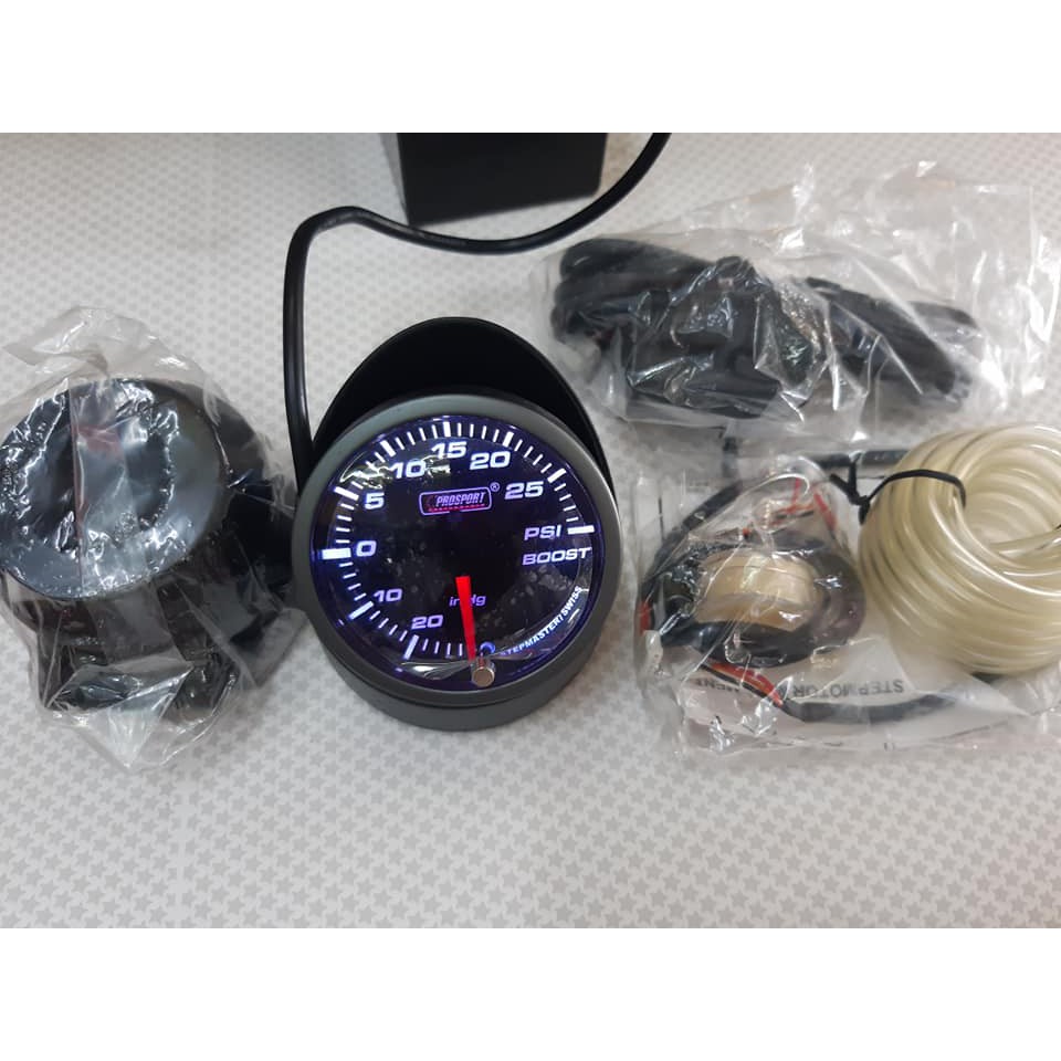 เกจ-gauge-วัดboost-เทอร์โบ30ปอนด์-1ปุ่ม-prosport-หน้าปัด-2-5-ไฟฟ้า-งานไต้หวัน-กล่องดำ