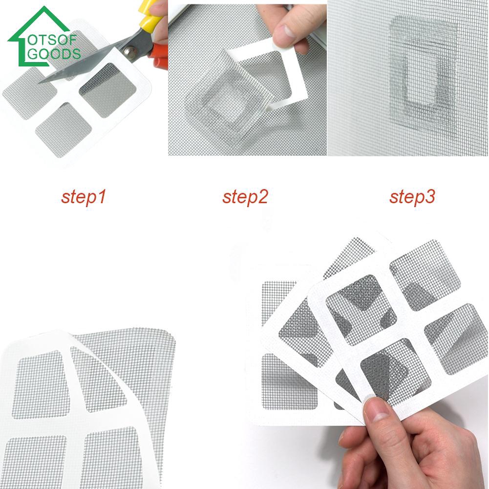 ภาพหน้าปกสินค้าแผ่นเทปป้องกันยุง สำหรับซ่อมแซมหน้าต่าง 3 ชิ้น