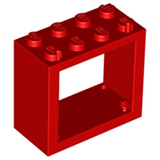 Lego part (ชิ้นส่วนเลโก้) No.4132 Window 2 x 4 x 3 Frame - Solid Studs