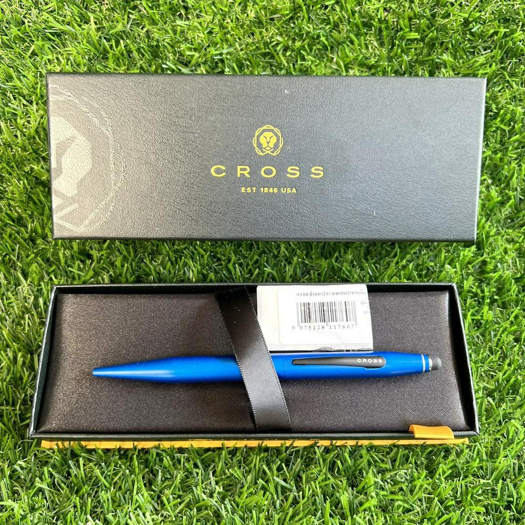 ของแท้-ปากกา-cross-tech-2-metallic-blue-ballpoint-pen-at0652-6