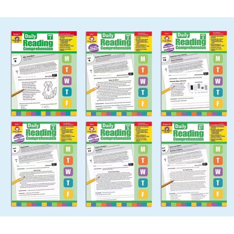 Evan Moor Daily Reading Comprehension Grade 1-6 พร้อมส่ง Evan Moor Daily Reading Comprehension Grade 1-6 พร้อมส่ง