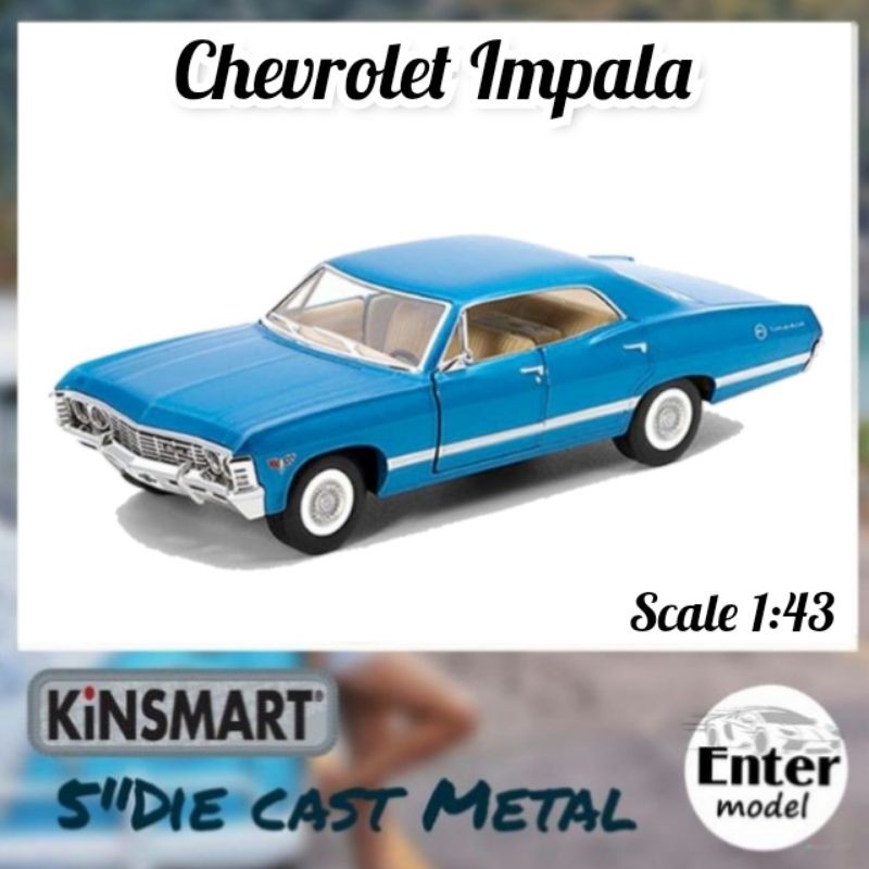 kinsmart-โมเดล-รถ-เหล็ก-เกรด-พรีเมียม-ลิขสิทธิ์-แท้-รถคลาสสิค-1967-chavrolet-impala-สเกล-1-43-ยาว-12-5cm