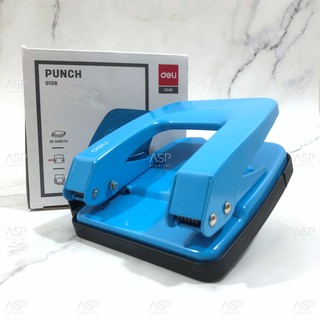 เครื่องเจาะกระดาษ เครื่องเจาะรู Deli 0138 2-Hole Punch เจาะได้สูงสุด 35 แผ่น คละสี