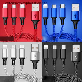 && ขายดี && 3 in 1 สายเคเบิล Micro USB ซิงค์ข้อมูล ชาร์จเร็ว สําหรับ iPhone Android
 .