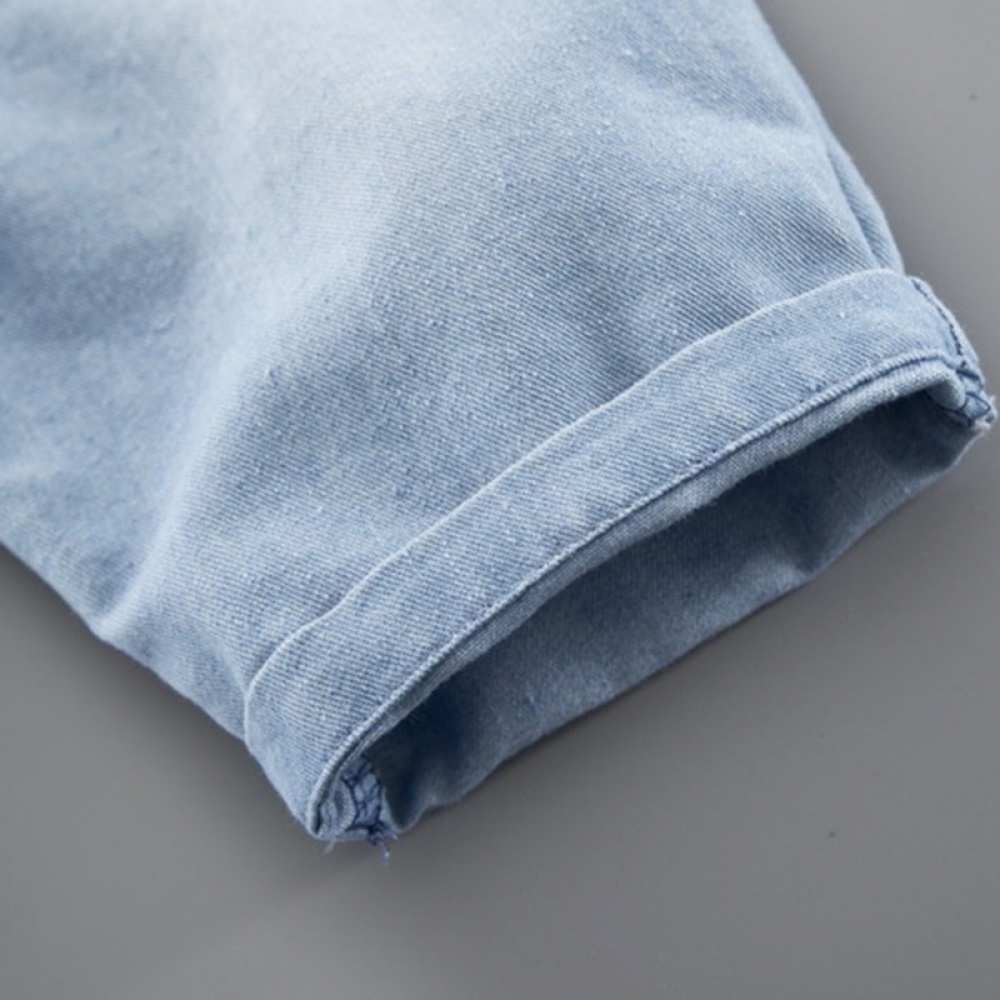 กางเกงเอี๊ยมยีนส์-ผ้าฝ้าย-ยืดหยุ่น-สำหรับเด็กวัยหัดเดิน-sj4131