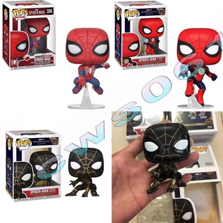 Funko POP ฟิกเกอร์ไวนิล Marvel Spider-Man No Way Home Black Gold Suit Integrated Suit ของเล่นสําหรับเด็ก