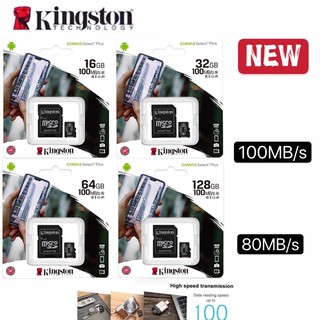 สินค้า (ของแท้) 🔥 Kingston Memory Card Micro SD new มี่ 16GB 32GB 64GB 128GB Class 10 คิงส์ตัน เมมโมรี่การ์ด ใช้ได้ 100%