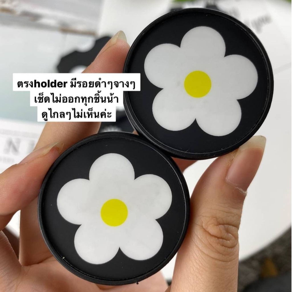 คุ้มสุดๆ-daisy-iphonecase-holder-ลายจุดดอกเดซี่ดำ-holder