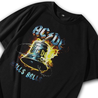 เสื้อยืดโอเวอร์ไซส์เสื้อยืด พิมพ์ลายวงร็อค ACDC Bell Music Metal Punk โอเวอร์ไซซ์ สไตล์วินเทจ พรีเมี่ยม สําหรับผู้ชาย แล