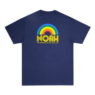 เสื้อผ้าผชเสื้อยืดแขนสั้น พิมพ์ลาย Noah RAINBOW SHOP สีรุ้ง แบบเรียบง่าย สําหรับผู้ชายS-5XL