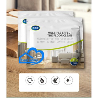 แผ่นทำความสะอาดพื้น MULTIPLE EFFECT THE FLOOR CLEAN การทำความสะอาดพื้นกระเบื้องพื้นไม้ แผ่นทำความสะอาด