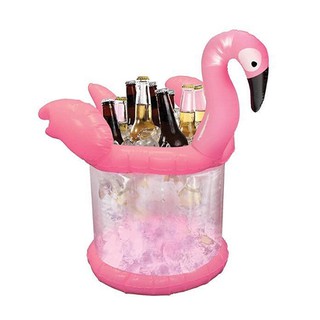 Float Me Summer ถังเป่าลมใส่น้ำแข็ง ฟลามิงโก้ สีชมพู Inflatable Pink Flamingo Ice Bar