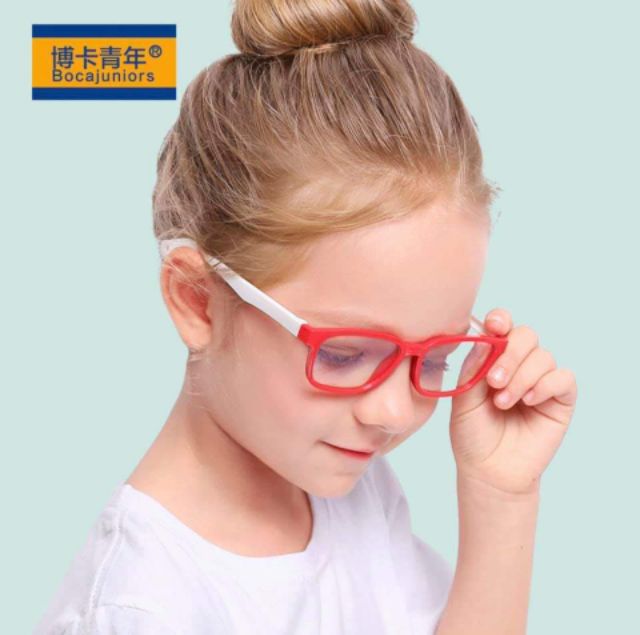 ภาพหน้าปกสินค้าแว่นตาเด็กป้องกันแสงสีฟ้า งอได้ จากร้าน tigtietoy บน Shopee