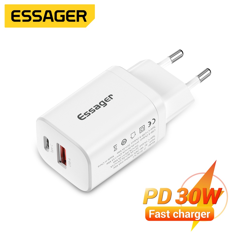 essager-อะแดปเตอร์ชาร์จเร็ว-30w-qc-pd-3-0-usb-type-c-พอร์ตคู่-ขนาดเล็ก-แบบพกพา-สําหรับ-ip-13-12-ip-xiaomi