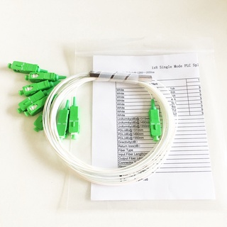 Optical Splitter SC APC 0.9mm 1X8 FTTH Fiber Optic Splitter SC UPC PLC FBT Optical Coupler Singlemode Simplex Steel Pipe