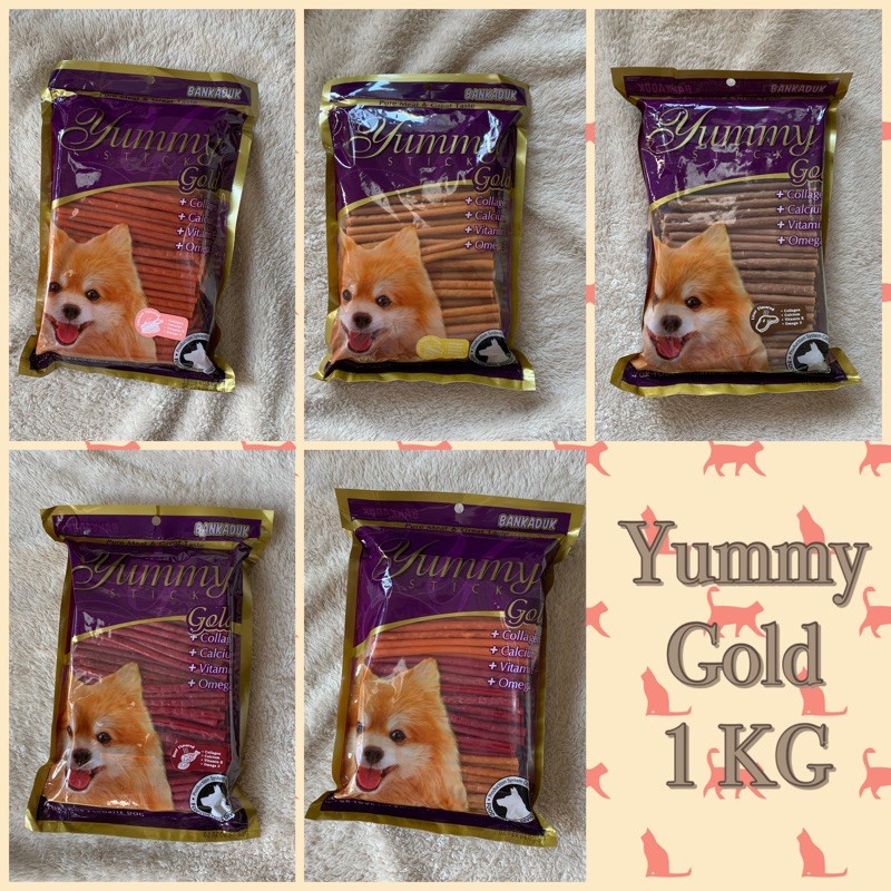 yummy-gold-ขนมสุนัข-ขนมหมา-ยัมมี่โกลด์-นน-1kg-ไก่-ชีส-เนื้อ-ตับ-รวมรส