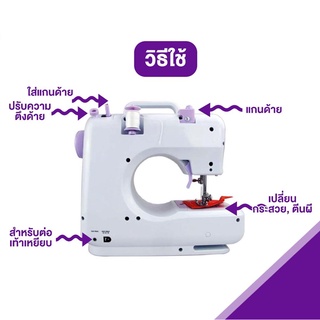 ภาพขนาดย่อของภาพหน้าปกสินค้าwanke จักรเย็บผ้า จักรเย็บผ้าไฟฟ้าอเนกประสงค์ จักรเย็บผ้าขนาดเล็ก เย็บหลายครั้งในเครื่องเดียว จักรเย็บผ้าไฟฟ้า กำลั จากร้าน warmsshop บน Shopee ภาพที่ 1