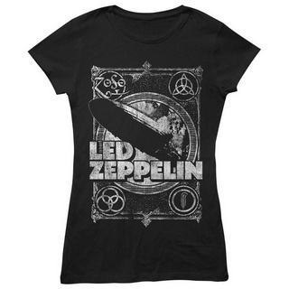 เสื้อยืด พิมพ์ลาย Zeppelin Shook Me Jimmy Page Rock OFFICIAL สําหรับผู้หญิง