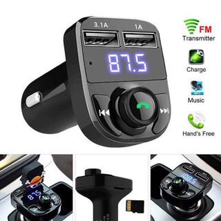 bvuw24u X8 Dual USB Car Charger เครื่องเล่น MP3 FM Transmitter บลูทูธติดรถยนต์ ตัวรับส่งสัญญาณบลูทูธ ตัวรับบลูทูธในรถ