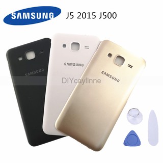 ฝาครอบแบตเตอรี่ด้านหลัง พร้อมสติกเกอร์กาว แบบเปลี่ยน สําหรับ Samsung Galaxy J5 2015 J500