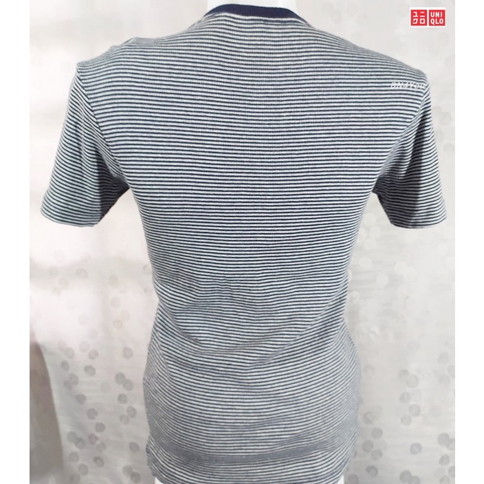 uniqlo-เสื้อยืด-ลายทางกรมท่า-ขาว-ไซส์-31-36-ของแท้-มือ2-สภาพใหม่-สวย