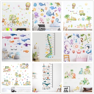【Zooyoo】สติกเกอร์วอลเปเปอร์ ลายการ์ตูน 50 สไตล์ สําหรับติดตกแต่งผนังห้องเด็ก สติ๊กเกอร์ติดผนัง สติ๊กเกอร์