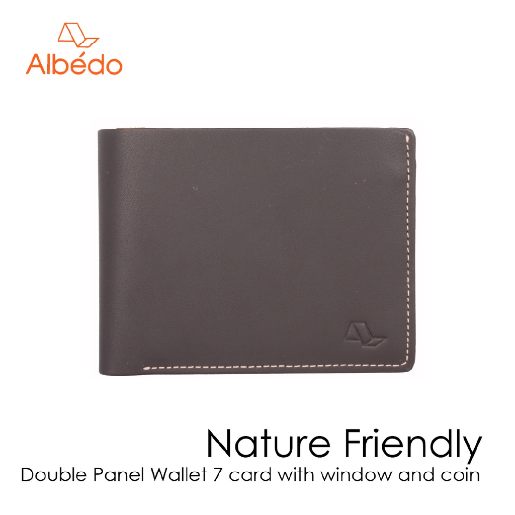 albedo-double-panel-wallet-7-card-with-window-and-coin-กระเป๋าสตางค์-กระเป๋าเงิน-รุ่น-nature-friendly-nf05979