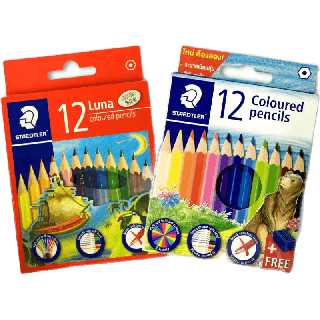 สีไม้ลูน่า สีไม้หมี รุ่น 12สี 24สี ยี่ห้อ Staedler / 1 กล่อง