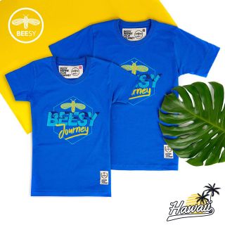Beesy เสื้อยืด รุ่น Hawaii สีฟ้า