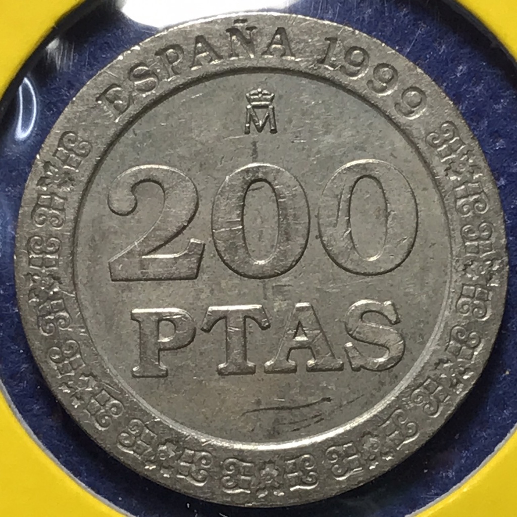 no-60828-ปี1999-สเปน-200-pesetas-เหรียญสะสม-เหรียญต่างประเทศ-เหรียญเก่า-หายาก-ราคาถูก