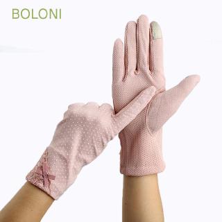 สินค้า [COD] ถุงมือผ้ายืด กันลื่น ระบายอากาศได้ดี ป้องกันยูวี สำหรับผู้หญิง