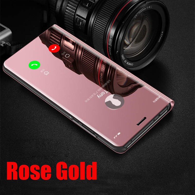 เคสมือถือ-แบบฝาพับ-ป้องกันรอย-สำหรับ-oppo-realme-c2-case-cover-realme-c-2-realmec2-stand-mirror-hard-flip-leather-case
