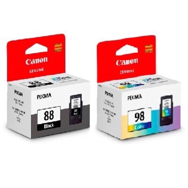 ตลับหมึกอิงค์เจ็ท88-ดำ-98-สี-ของแท้ศูนย์-บรรจุกล่องสำหรับcanonรุ่นe500-e510-e600-e610