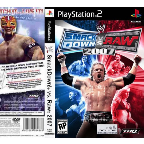 แผ่นเกมส์-ps2-มวยปล้ำ-wwe-smackdown-vs-raw-2007-usa